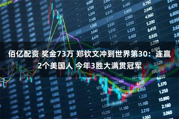 佰亿配资 奖金73万 郑钦文冲到世界第30：连赢2个美国人 今年3胜大满贯冠军
